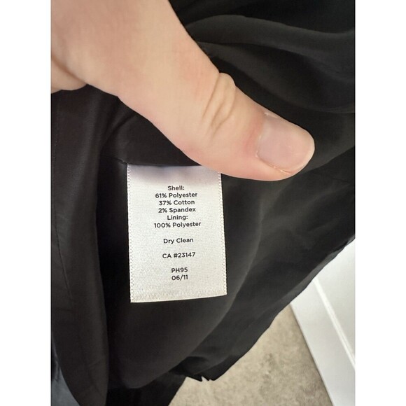 NWT Talbots Sleeveless Satin Black Strapless Maxi Dress Slit Size 8 Wedding - Picture 4 of 8